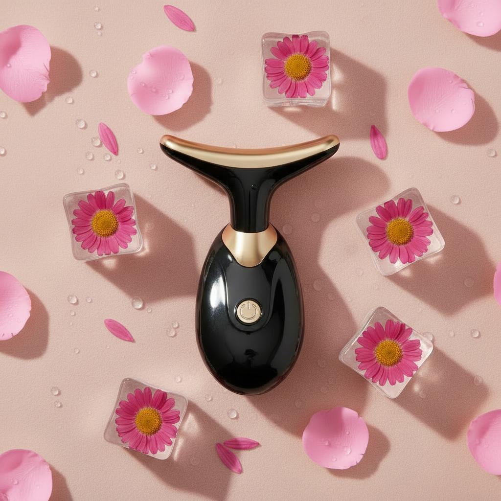 Black & Gold Massage Wand - Pink Daisy Ice