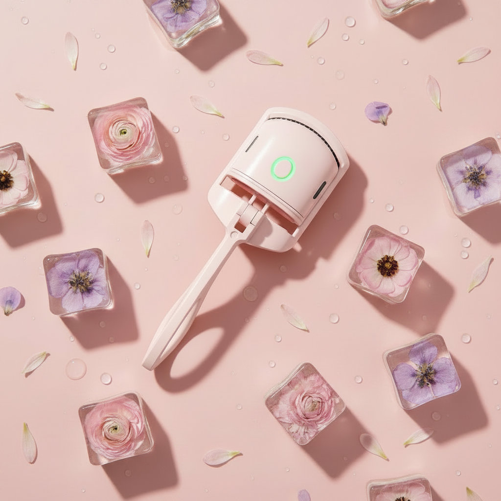 Electric Eyelash Curler - Pink & Purple Floral Ice