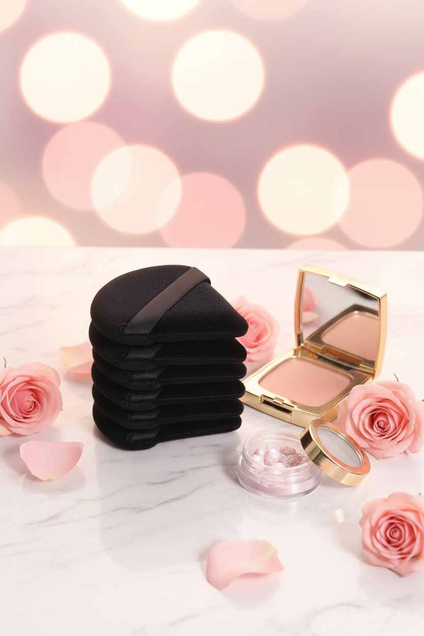 Soft Velvet Makeup Sponge - Stacked - Aura Luna