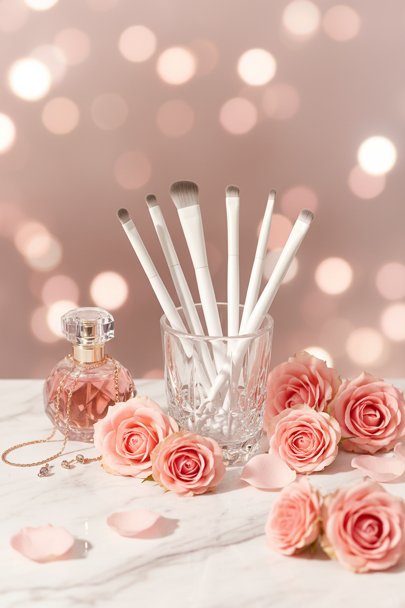 Soft Touch Eyeshadow Brush Set - Holder - Aura Luna