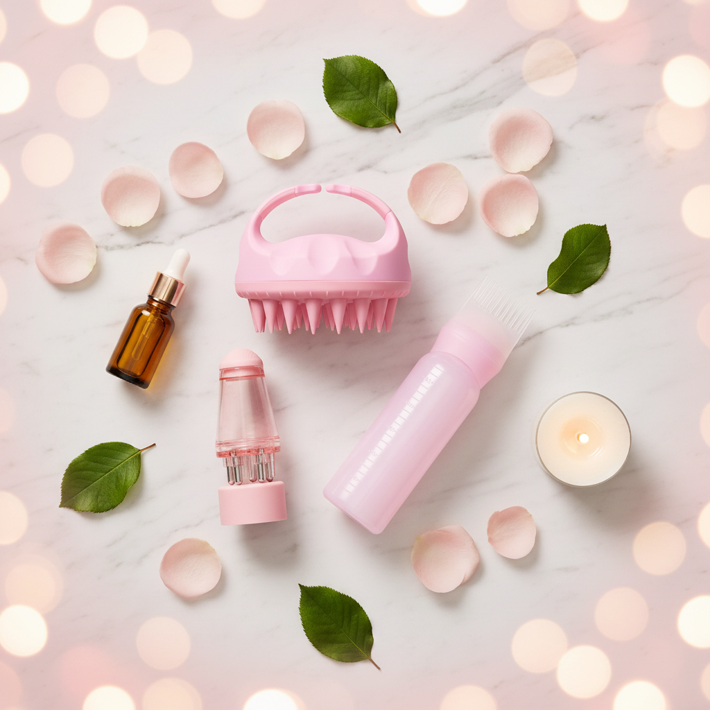 Ultimate Scalp Care Set - Flat Lay - Aura Luna