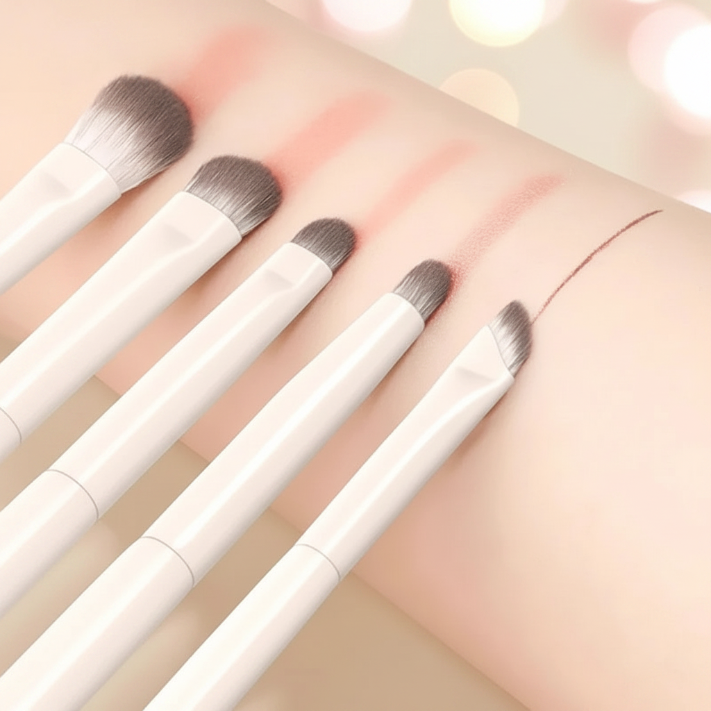 Soft Touch Eyeshadow Brush Set - Arm Swatches - Aura Luna