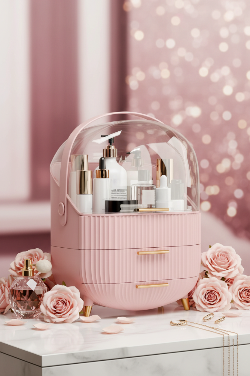 Beauty Organizer with Drawers - Vanity Display - Aura Luna
