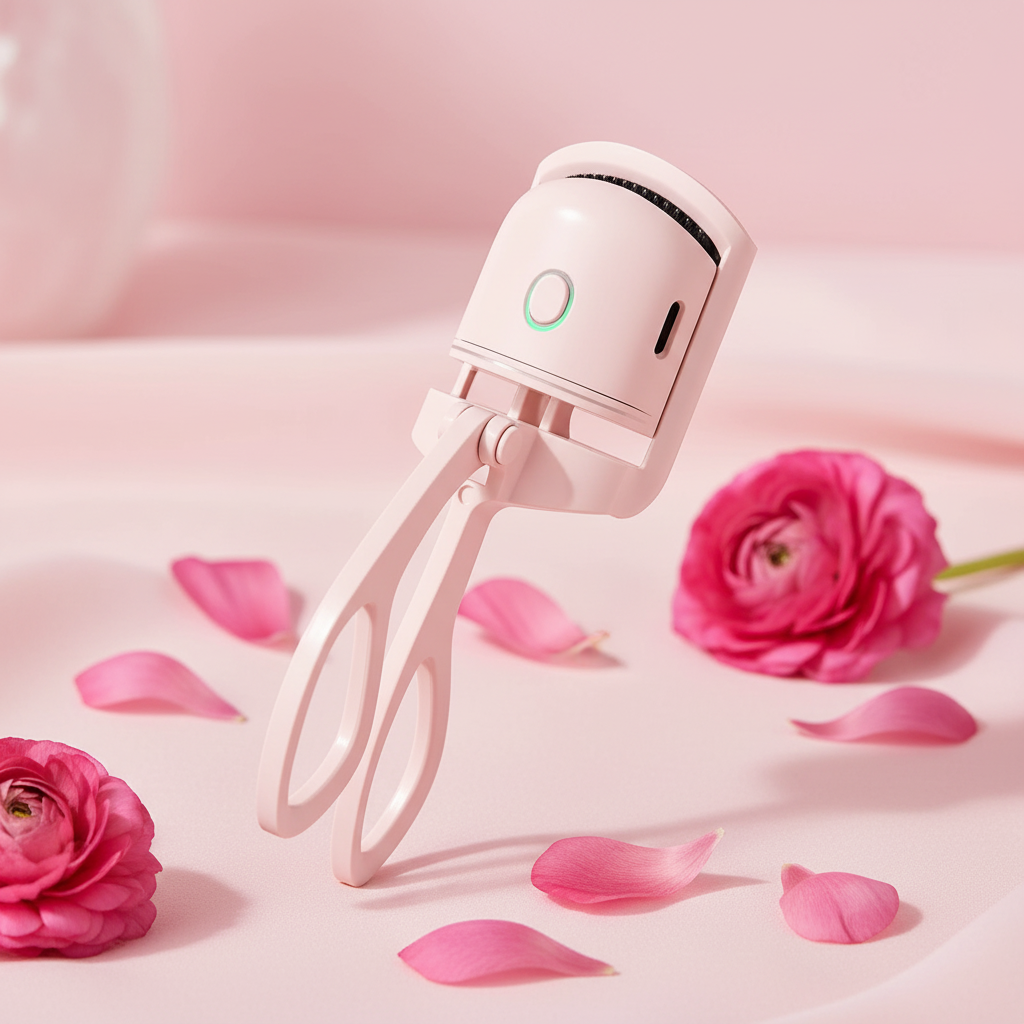 Pink Eyelash Curler - Artsy Editorial Shot